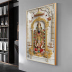 Goddess Lakshmi With Lord Venkateswara Premium Acrylic Vertical Wall Art