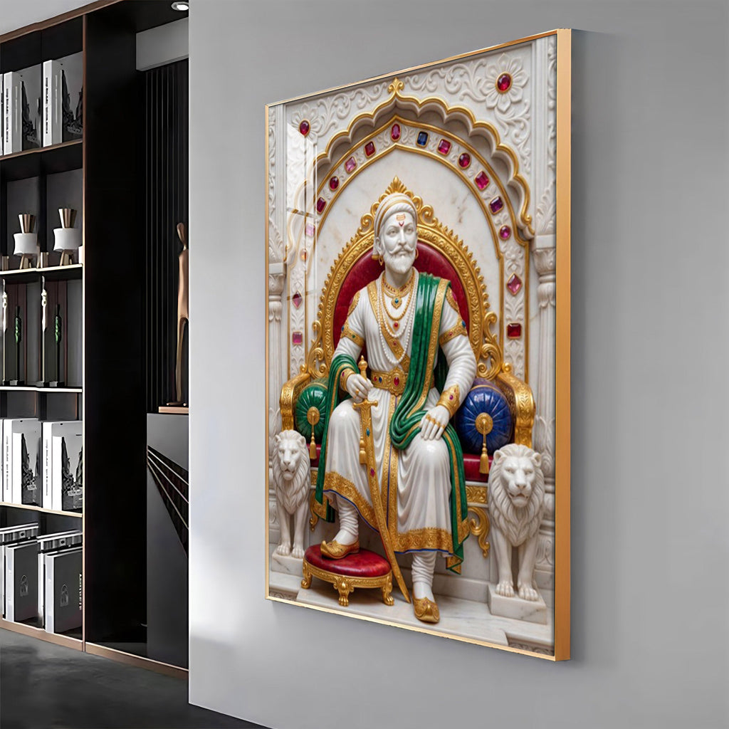 Chatrapati Shivaji Maharaj Premium Acrylic Vertical Wall Art