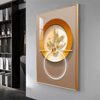 Golden Leaf Embrace Premium Acrylic Vertical Wall Art