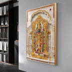 Divine Tirupati Balaji with Lakshmi Ji Premium Acrylic Vertical Wall Art