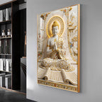 Beautiful Sitting Buddha Premium Acrylic Vertical Wall Art