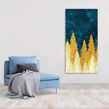 Golden Abstract Tree Premium Canvas Wall Painting - Decor Smart