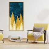 Golden Abstract Tree Premium Canvas Wall Painting - Decor Smart