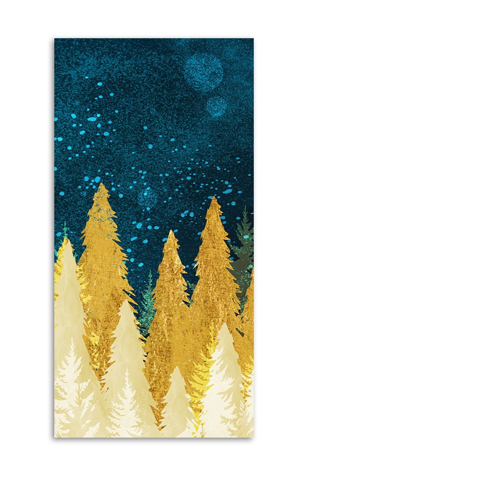Golden Abstract Tree Premium Canvas Wall Painting - Decor Smart