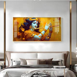 Golden Armlet Lord Krishna Premium Acrylic Floating Wall Painting - Decor Smart