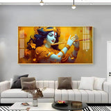 Golden Armlet Lord Krishna Premium Acrylic Floating Wall Painting - Decor Smart