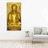Golden Buddha Statue Canvas Wall Painting - Decor Smart
