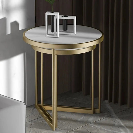Golden Duo Metal Nesting Side Tables Set of 2 - Decor Smart