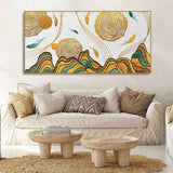 Golden Fish Abstract Premium Canvas Wall Painting - Decor Smart
