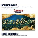 Golden Fishes in the ocean premium Canvas Wall Painting - Decor Smart