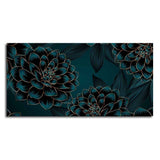 Golden Flowers Dahlia and Leaves Wall Painting - Decor Smart
