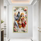 Shiv Parivar Acrylic Wall Painting for Living Room Home Decor
