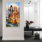 Shiv Parvati Acrylic Wall Art for Home Temple and Living Room
