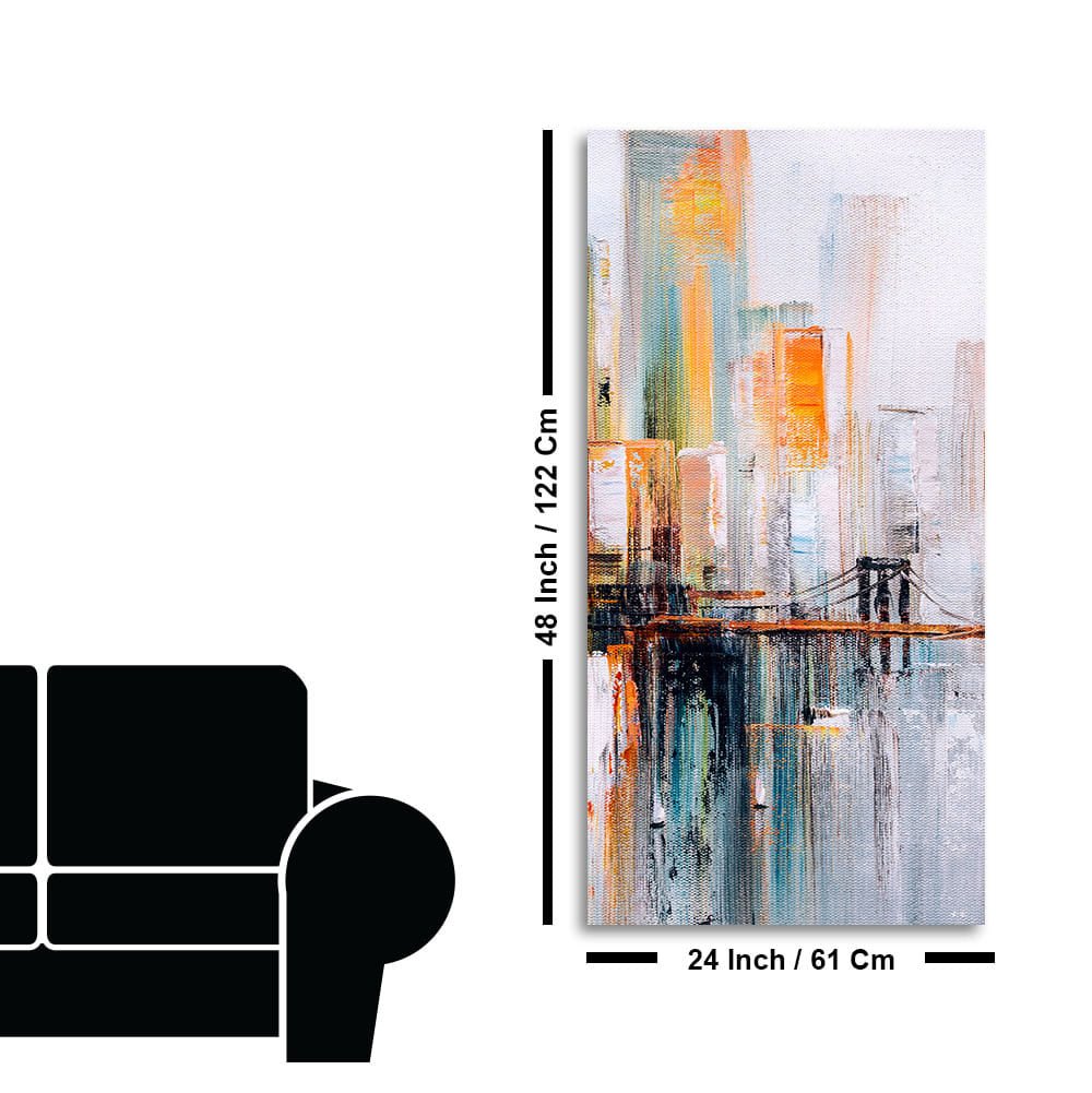 Golden Gate Bridge Beautiful Abstract Canvas painting - Decor Smart
