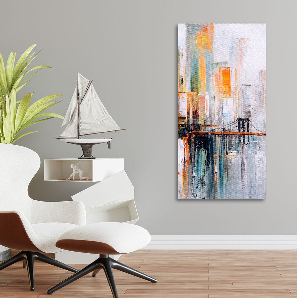 Golden Gate Bridge Beautiful Abstract Canvas painting - Decor Smart