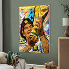 Golden Glory: The King‚Äôs Triumph Cotton Canvas Wall Painting
