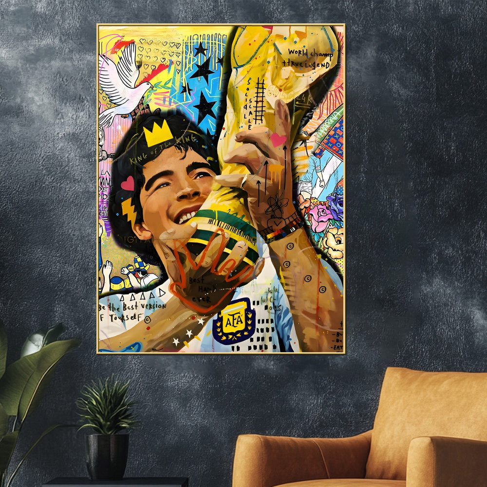 Golden Glory: The King‚Äôs Triumph Cotton Canvas Wall Painting