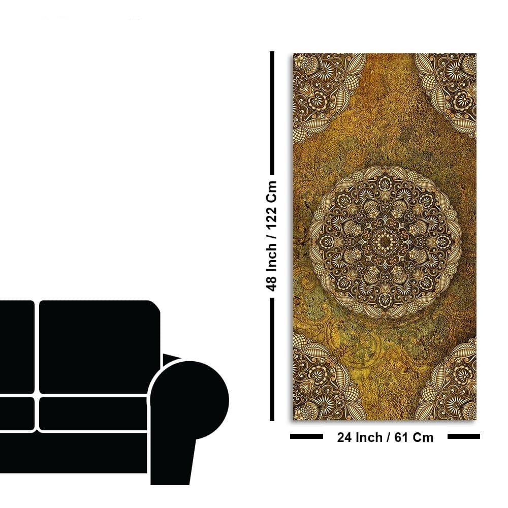 Golden Mandala Design Art Canvas Wall Painting - Decor Smart
