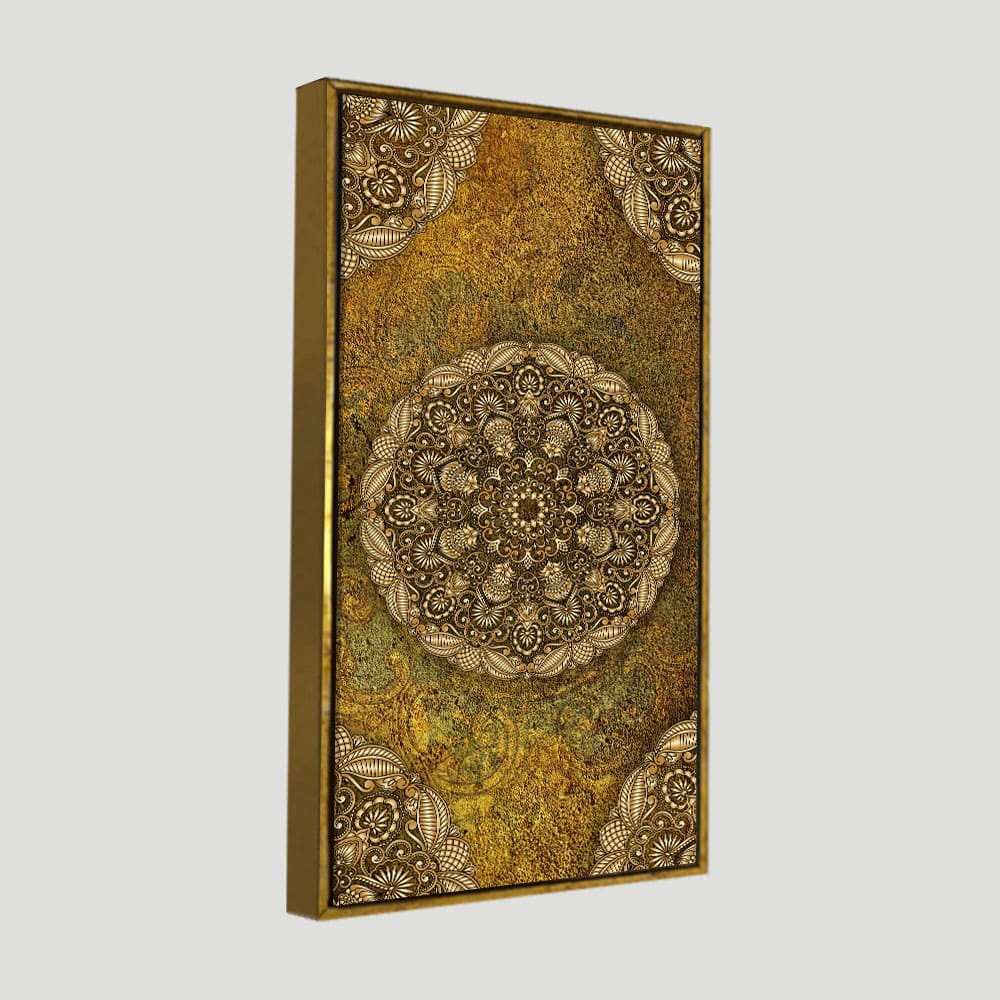 Golden Mandala Design Art Canvas Wall Painting - Decor Smart