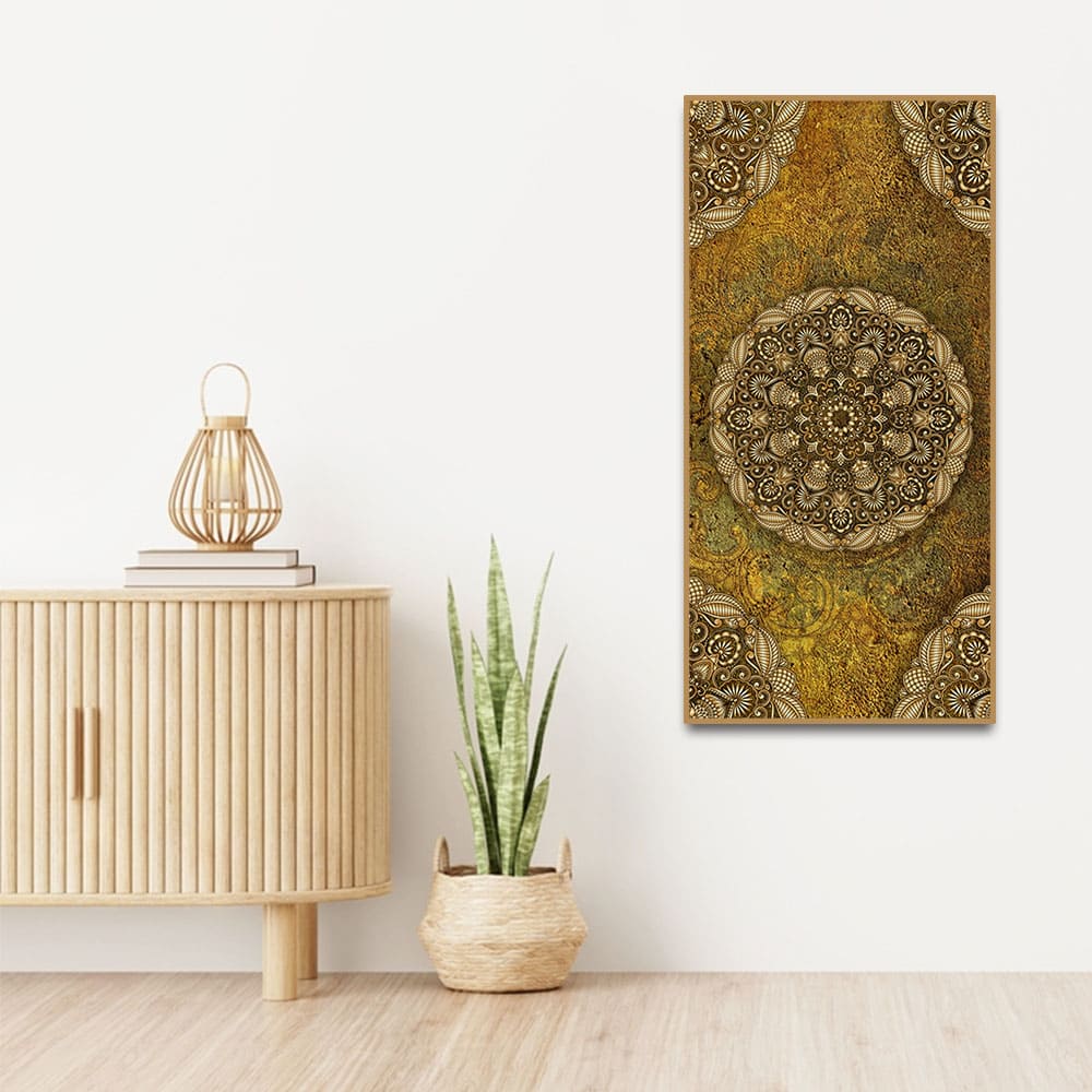 Golden Mandala Design Art Canvas Wall Painting - Decor Smart