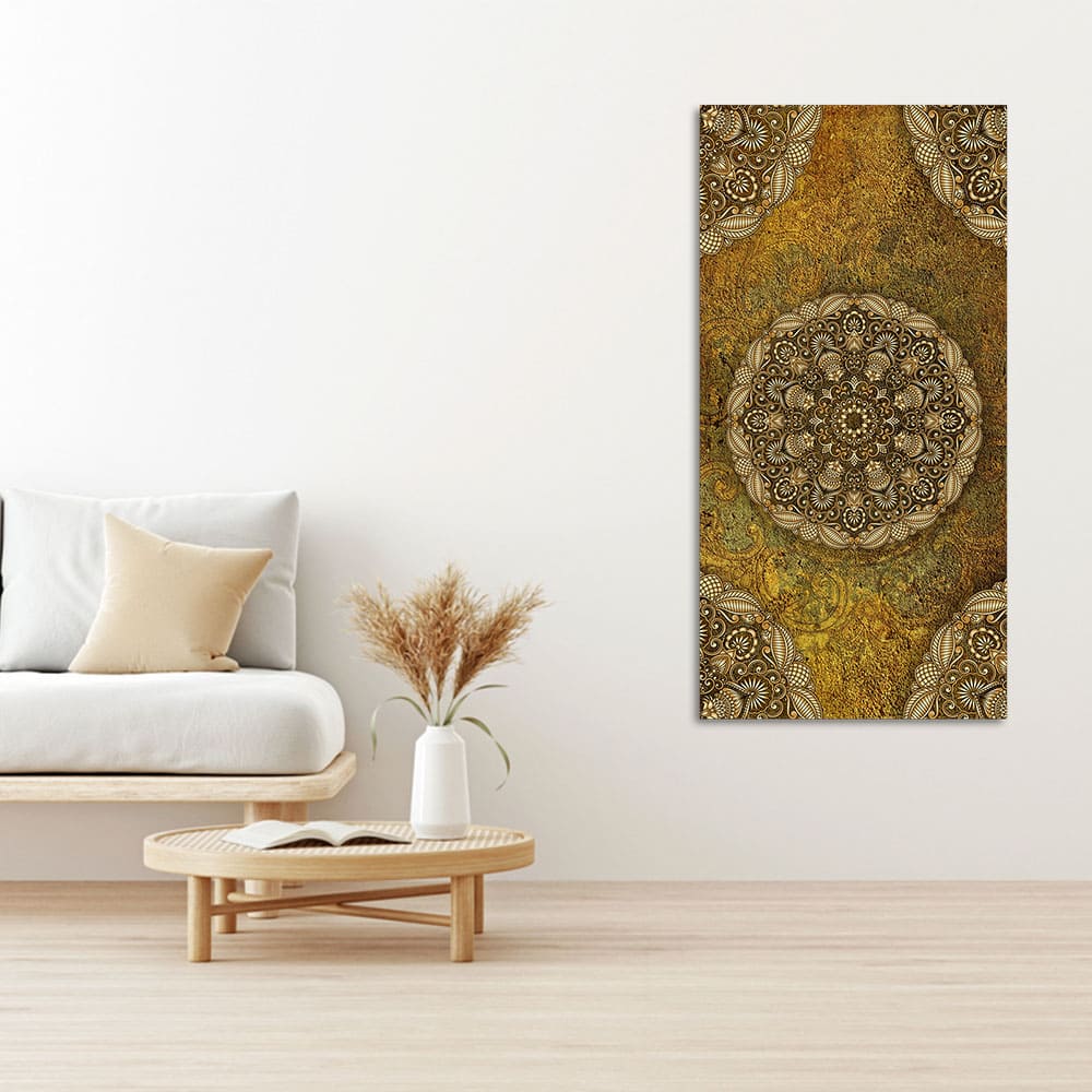 Golden Mandala Design Art Canvas Wall Painting - Decor Smart
