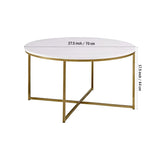 Golden Minimalist Metal Center Table in Criss Cross Design - Decor Smart