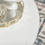 Golden Minimalist Metal Center Table in Criss Cross Design - Decor Smart