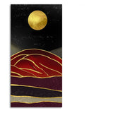 Golden Mountain lines Art Premium Canvas Wall Painting - Decor Smart