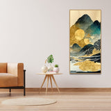 Golden Mountain Scenery of Mount Fuji Premium Wall Painting - Decor Smart