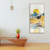 Golden Mountains and Beautiful Sunrise Scenery Canvas Wall Painting - Decor Smart