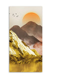 Golden Mountains and Birds Scenery Canvas Wall Painting - Decor Smart