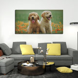 Golden Retriever Puppies Premium Canvas Wall Painting - Decor Smart