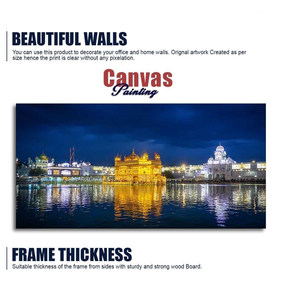 Golden Temple in Evening Canvas Wall Painting - Decor Smart