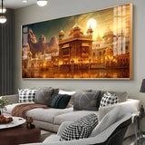 Golden Temple Premium Acrylic Floating Wall Painting - Decor Smart