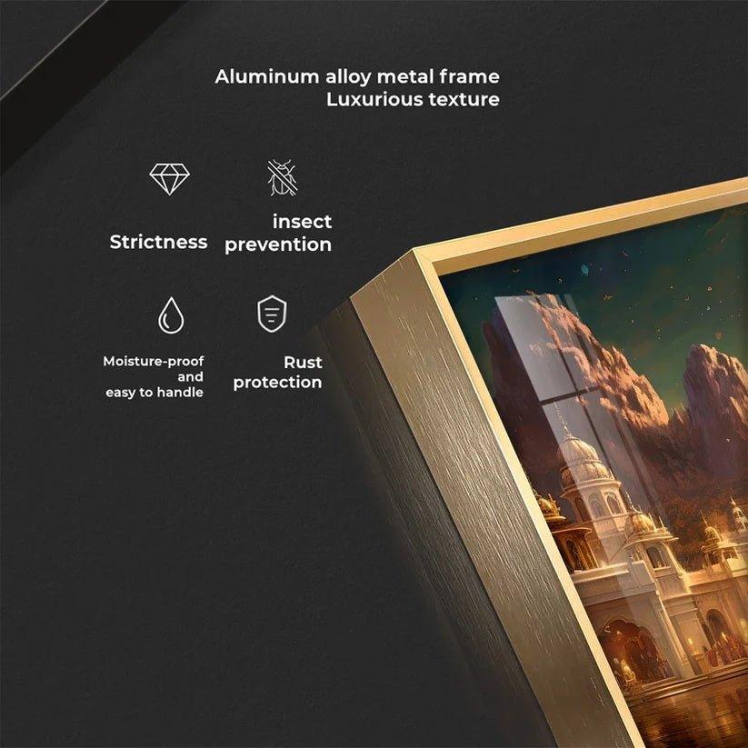 Golden Temple Premium Acrylic Floating Wall Painting - Decor Smart