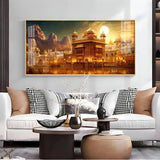 Golden Temple Premium Acrylic Floating Wall Painting - Decor Smart