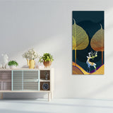 Golden Textured Leaves Canvas Wall Painting - Decor Smart