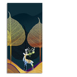Golden Textured Leaves Canvas Wall Painting - Decor Smart
