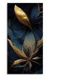 Golden Textured Tropical leaves Canvas Wall Painting - Decor Smart