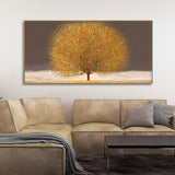 Golden Tree with Elements of gold textures Wall Painting - Decor Smart
