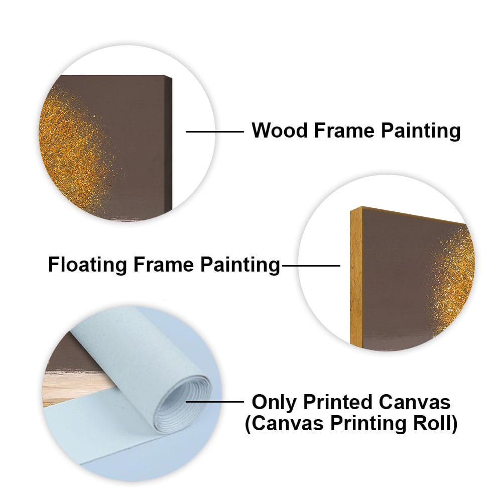 Golden Tree with Elements of gold textures Wall Painting - Decor Smart