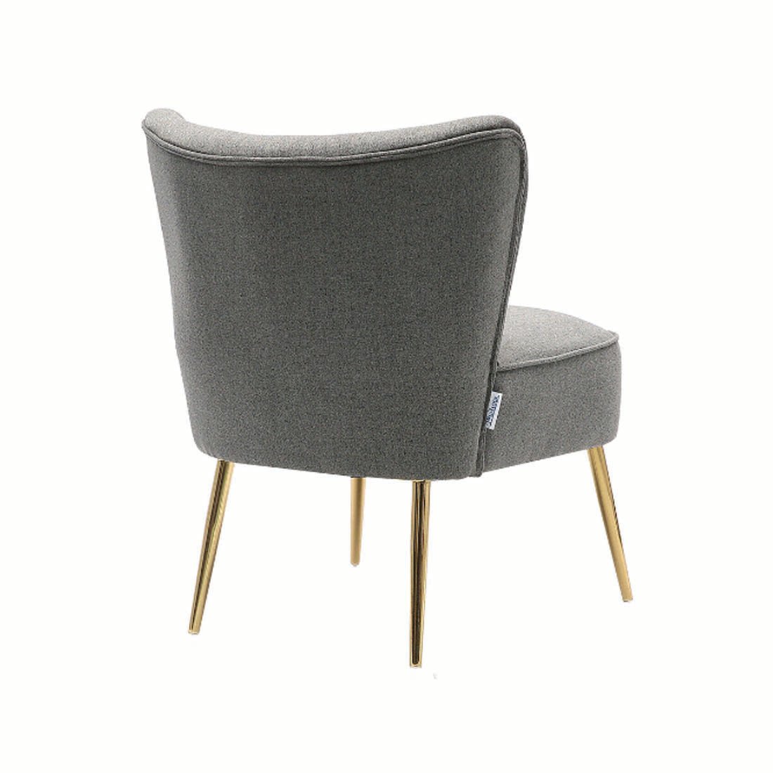 Grey Deep Cushioning Classic Velvet Accent Chair - Decor Smart