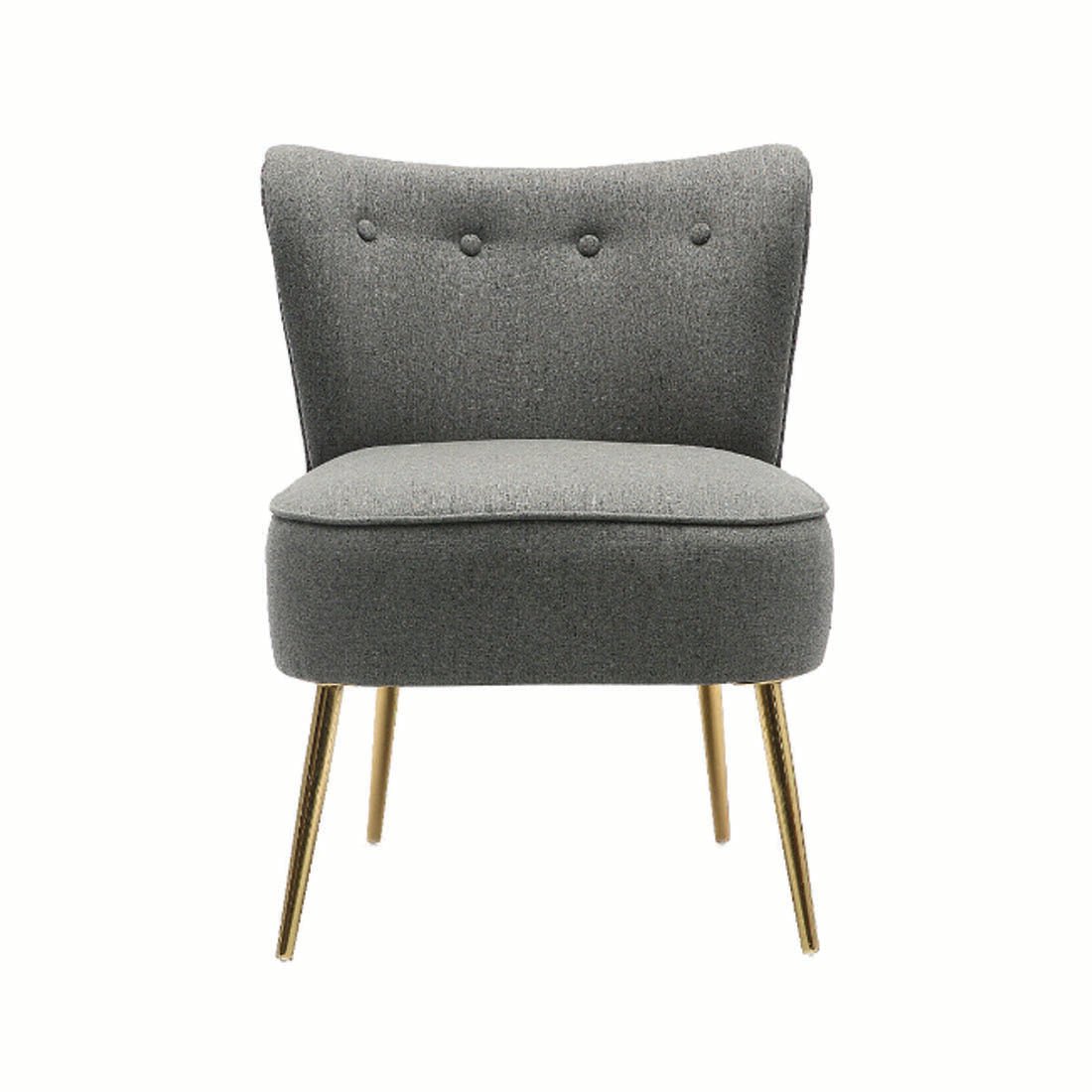 Grey Deep Cushioning Classic Velvet Accent Chair - Decor Smart