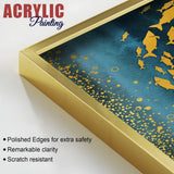 Group of Golden Fishes Acrylic Floating Wall Painting Set of 2 - Decor Smart