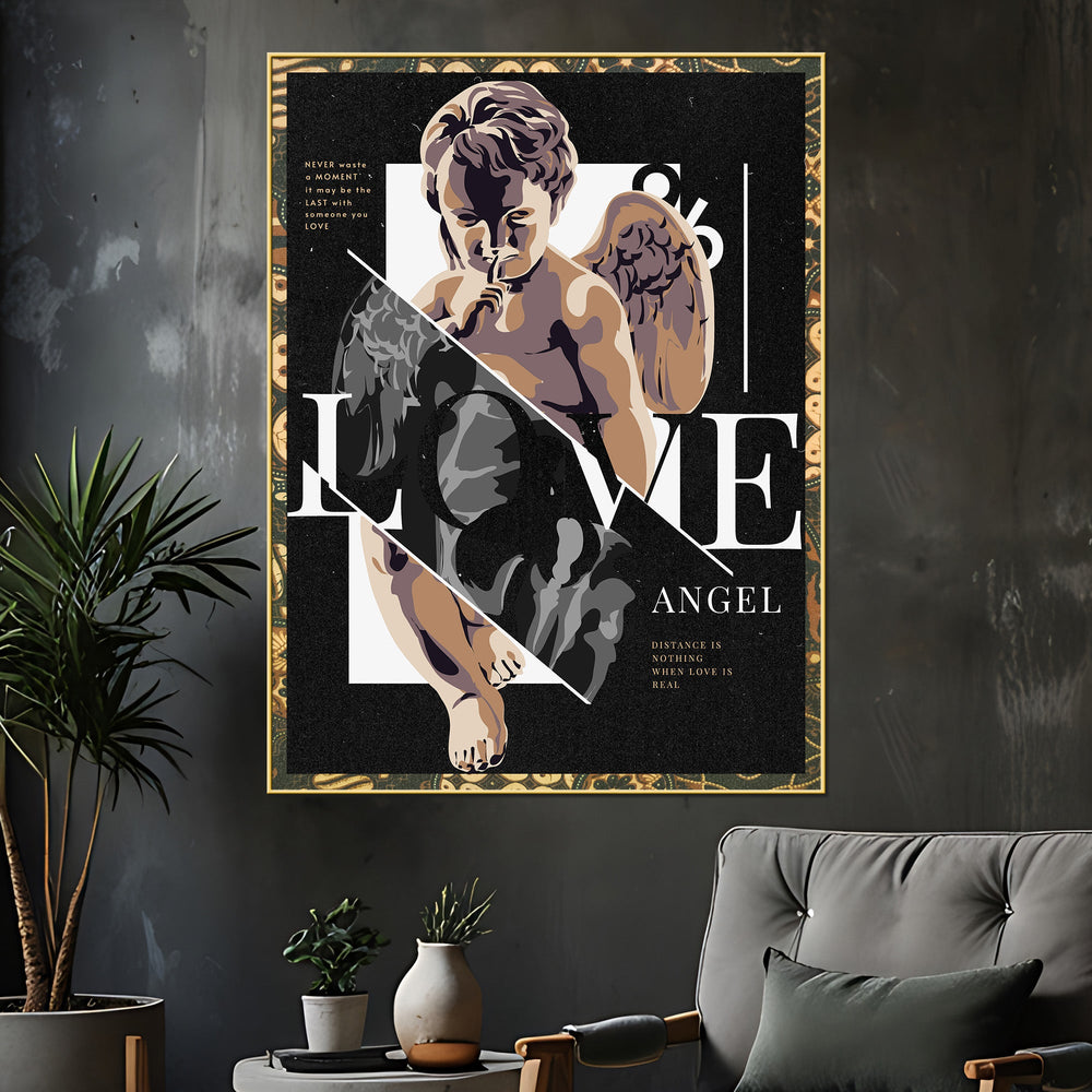 Guardian of Love Classic Cherub Design Cotton Canvas Wall Painting