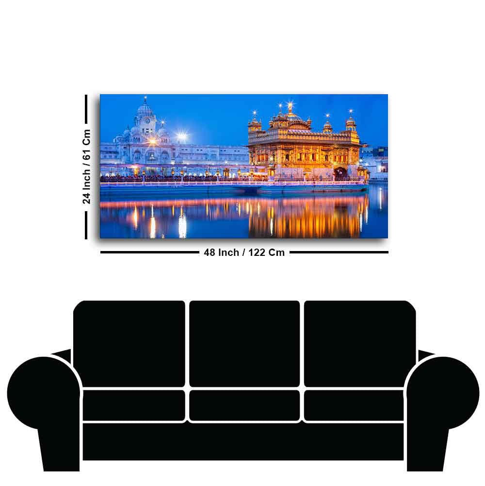 Gurdwara Sri Harmandir Sahib The Golden Temple Wall Painting - Decor Smart