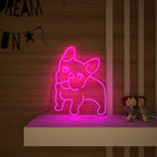 Happy Pug Dog Neon LED Light