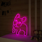 Happy Pug Dog Neon LED Light