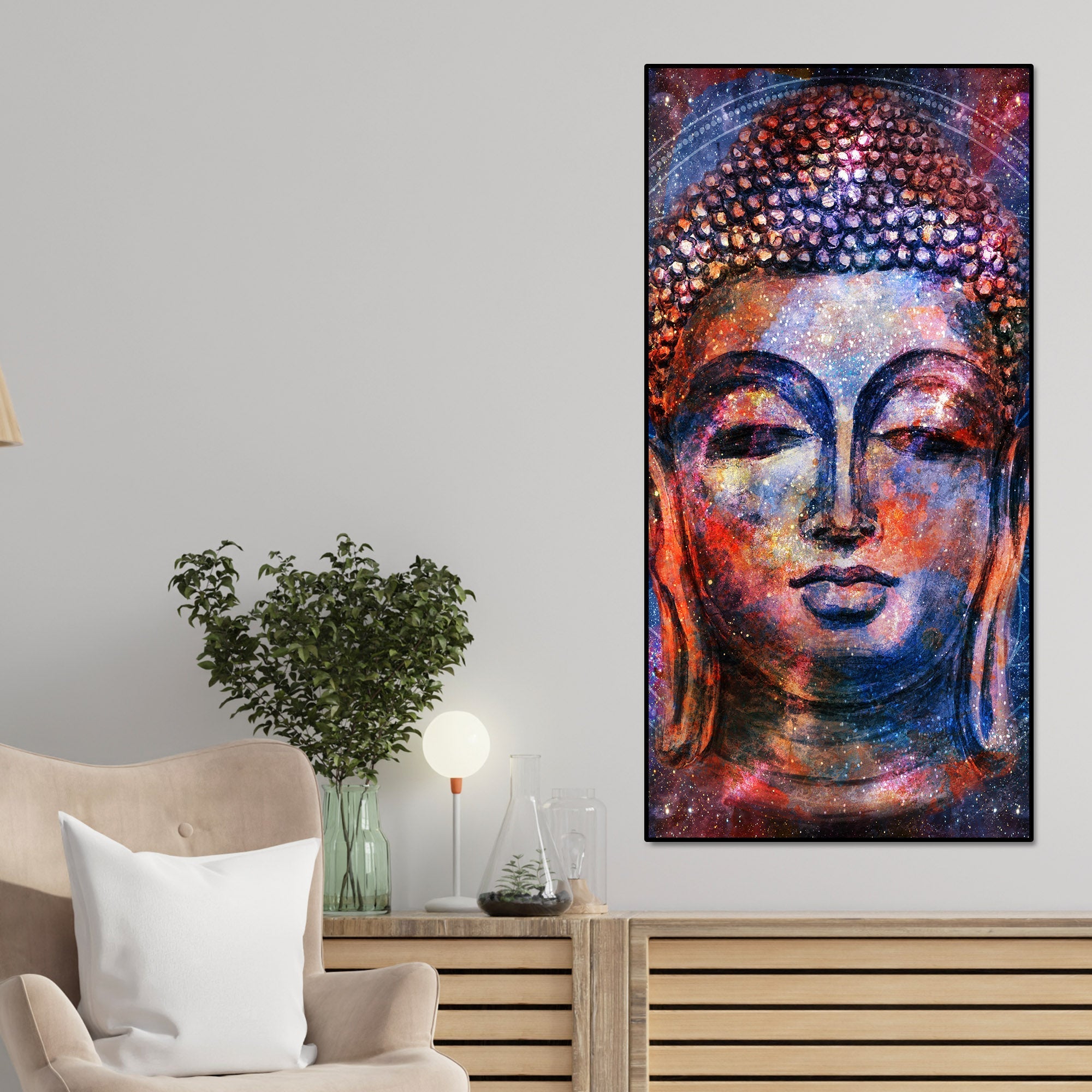 Head of Gautam Buddha Canvas Wall Painting - Decor Smart