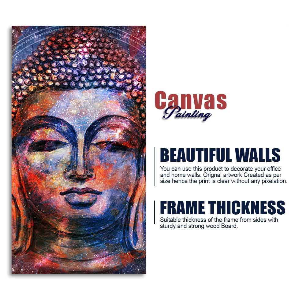 Head of Gautam Buddha Canvas Wall Painting - Decor Smart